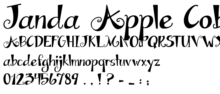 Janda Apple Cobbler Solid font